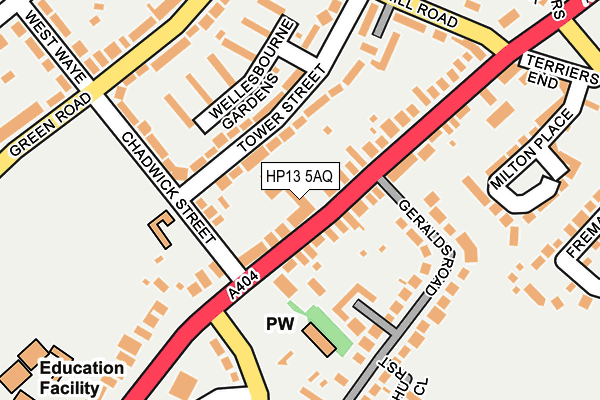 HP13 5AQ map - OS OpenMap – Local (Ordnance Survey) HP13 5AQ map - OS OpenMap – Local (Ordnance Survey)