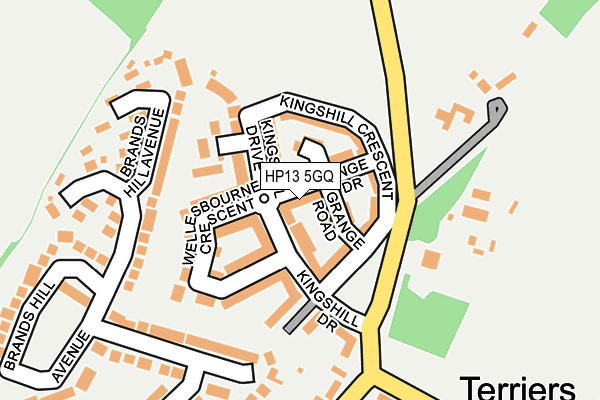 HP13 5GQ map - OS OpenMap – Local (Ordnance Survey) HP13 5GQ map - OS OpenMap – Local (Ordnance Survey)