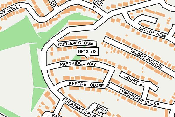HP13 5JX map - OS OpenMap – Local (Ordnance Survey)