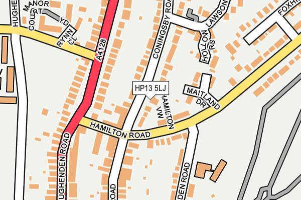 HP13 5LJ map - OS OpenMap – Local (Ordnance Survey) HP13 5LJ map - OS OpenMap – Local (Ordnance Survey)