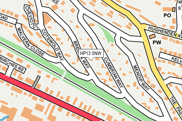 HP13 5NW map - OS OpenMap – Local (Ordnance Survey) HP13 5NW map - OS OpenMap – Local (Ordnance Survey)
