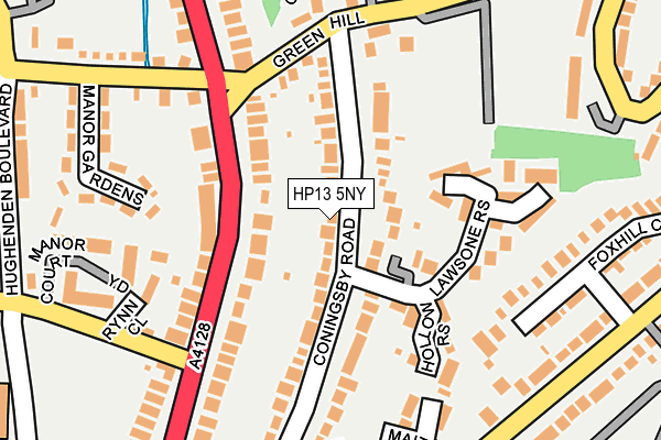 HP13 5NY map - OS OpenMap – Local (Ordnance Survey) HP13 5NY map - OS OpenMap – Local (Ordnance Survey)