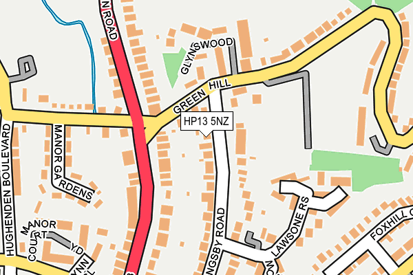 HP13 5NZ map - OS OpenMap – Local (Ordnance Survey) HP13 5NZ map - OS OpenMap – Local (Ordnance Survey)