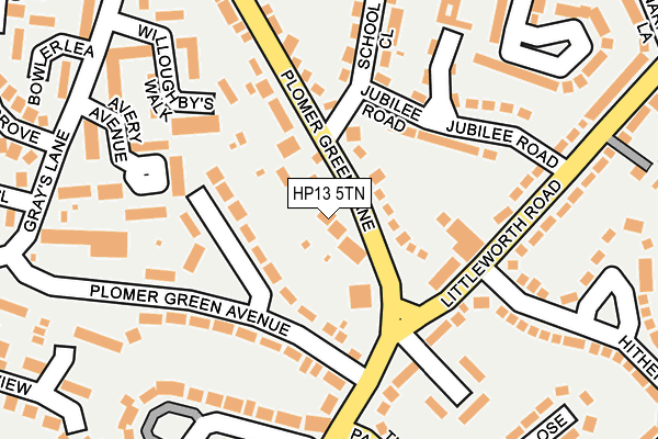 HP13 5TN map - OS OpenMap – Local (Ordnance Survey) HP13 5TN map - OS OpenMap – Local (Ordnance Survey)