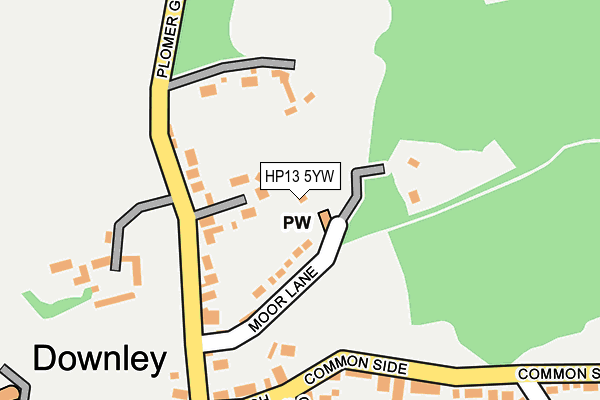 HP13 5YW map - OS OpenMap – Local (Ordnance Survey)