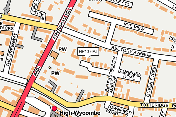 HP13 6AJ map - OS OpenMap – Local (Ordnance Survey)