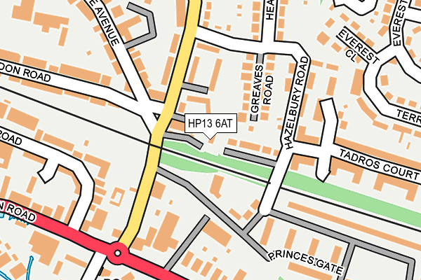 HP13 6AT map - OS OpenMap – Local (Ordnance Survey) HP13 6AT map - OS OpenMap – Local (Ordnance Survey)