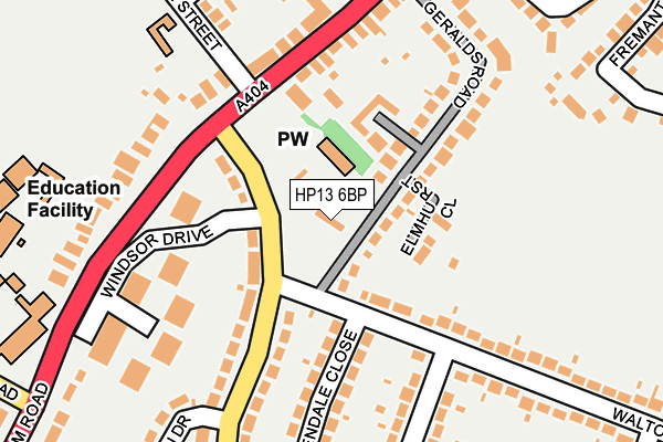 HP13 6BP map - OS OpenMap – Local (Ordnance Survey) HP13 6BP map - OS OpenMap – Local (Ordnance Survey)