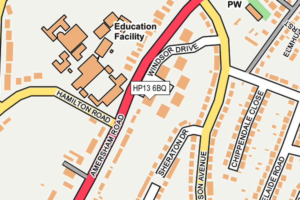 HP13 6BQ map - OS OpenMap – Local (Ordnance Survey) HP13 6BQ map - OS OpenMap – Local (Ordnance Survey)