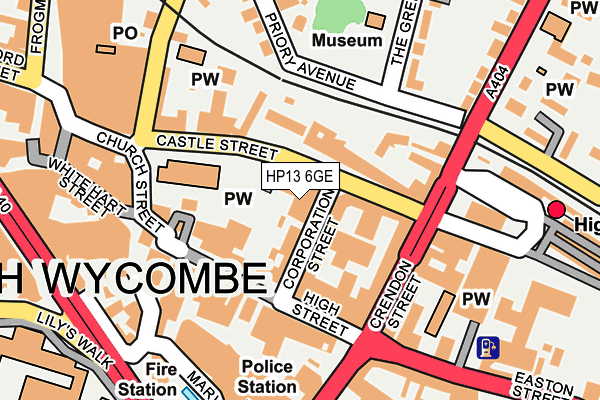 HP13 6GE map - OS OpenMap – Local (Ordnance Survey)