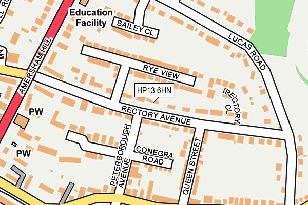 HP13 6HN map - OS OpenMap – Local (Ordnance Survey) HP13 6HN map - OS OpenMap – Local (Ordnance Survey)
