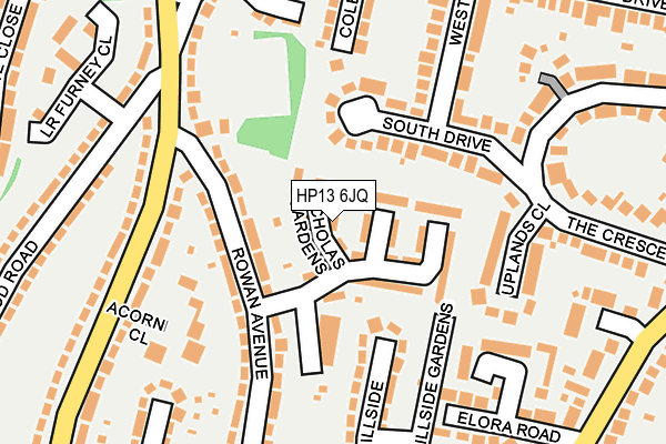 HP13 6JQ map - OS OpenMap – Local (Ordnance Survey) HP13 6JQ map - OS OpenMap – Local (Ordnance Survey)