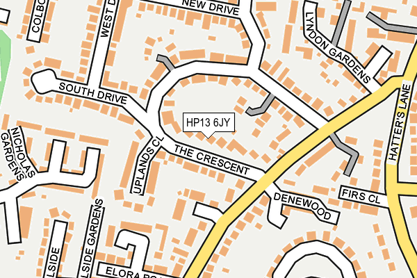 HP13 6JY map - OS OpenMap – Local (Ordnance Survey) HP13 6JY map - OS OpenMap – Local (Ordnance Survey)