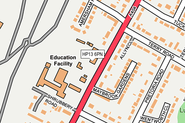 HP13 6PN map - OS OpenMap – Local (Ordnance Survey) HP13 6PN map - OS OpenMap – Local (Ordnance Survey)