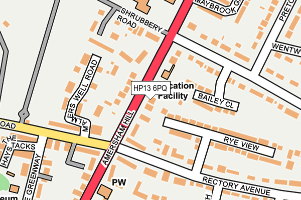 HP13 6PQ map - OS OpenMap – Local (Ordnance Survey) HP13 6PQ map - OS OpenMap – Local (Ordnance Survey)