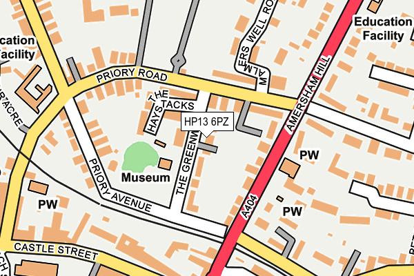 HP13 6PZ map - OS OpenMap – Local (Ordnance Survey)