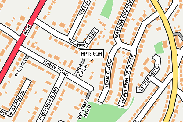 HP13 6QH map - OS OpenMap – Local (Ordnance Survey) HP13 6QH map - OS OpenMap – Local (Ordnance Survey)