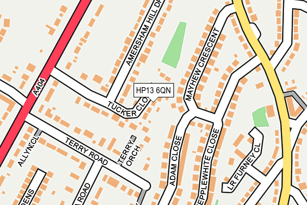 HP13 6QN map - OS OpenMap – Local (Ordnance Survey) HP13 6QN map - OS OpenMap – Local (Ordnance Survey)