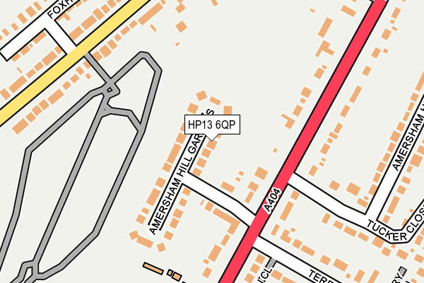 HP13 6QP map - OS OpenMap – Local (Ordnance Survey) HP13 6QP map - OS OpenMap – Local (Ordnance Survey)