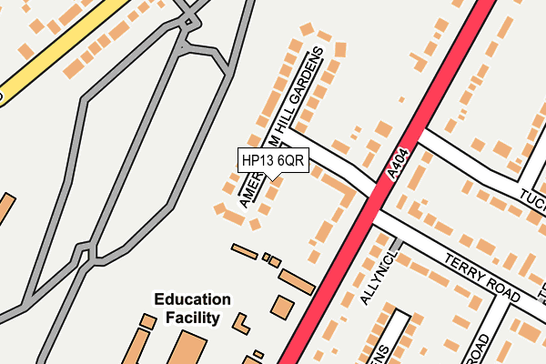 HP13 6QR map - OS OpenMap – Local (Ordnance Survey) HP13 6QR map - OS OpenMap – Local (Ordnance Survey)