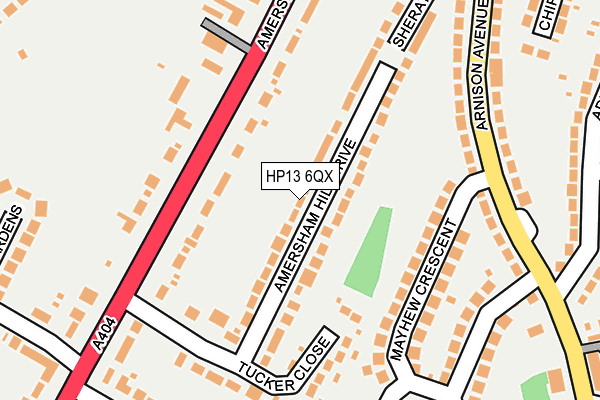 HP13 6QX map - OS OpenMap – Local (Ordnance Survey) HP13 6QX map - OS OpenMap – Local (Ordnance Survey)