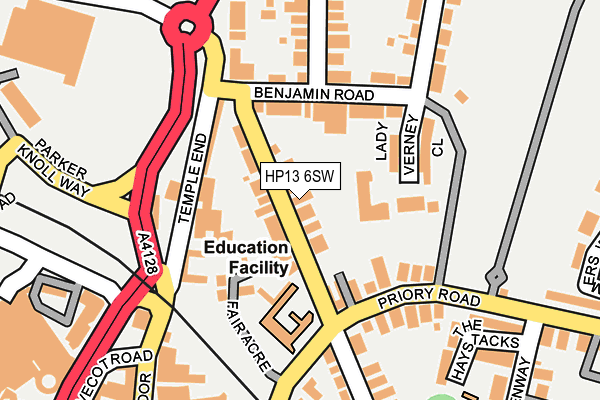 HP13 6SW map - OS OpenMap – Local (Ordnance Survey) HP13 6SW map - OS OpenMap – Local (Ordnance Survey)