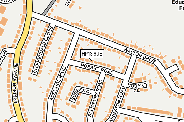 HP13 6UE map - OS OpenMap – Local (Ordnance Survey) HP13 6UE map - OS OpenMap – Local (Ordnance Survey)