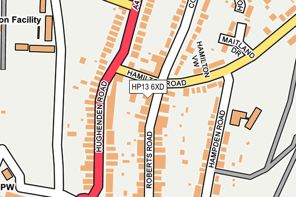 HP13 6XD map - OS OpenMap – Local (Ordnance Survey) HP13 6XD map - OS OpenMap – Local (Ordnance Survey)
