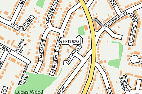 HP13 6XQ map - OS OpenMap – Local (Ordnance Survey) HP13 6XQ map - OS OpenMap – Local (Ordnance Survey)