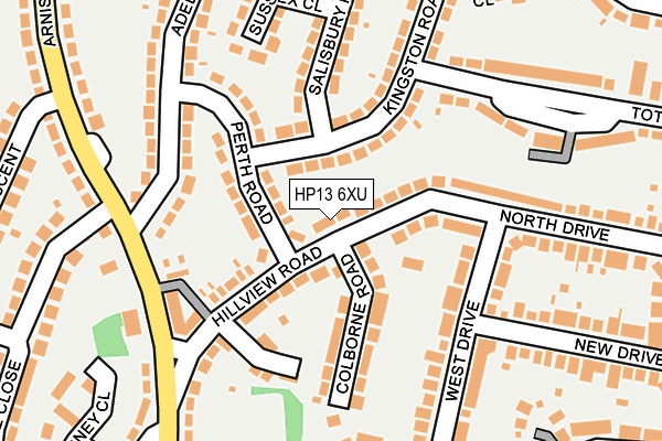 HP13 6XU map - OS OpenMap – Local (Ordnance Survey) HP13 6XU map - OS OpenMap – Local (Ordnance Survey)