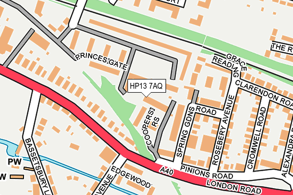 HP13 7AQ map - OS OpenMap – Local (Ordnance Survey) HP13 7AQ map - OS OpenMap – Local (Ordnance Survey)