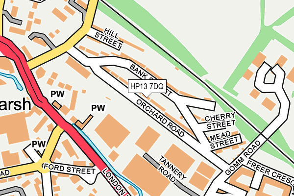 HP13 7DQ map - OS OpenMap – Local (Ordnance Survey)