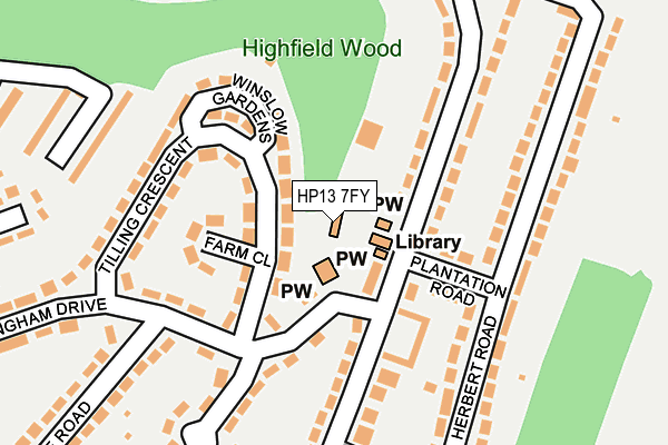 HP13 7FY map - OS OpenMap – Local (Ordnance Survey) HP13 7FY map - OS OpenMap – Local (Ordnance Survey)