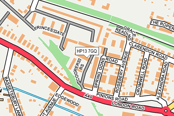 HP13 7GQ map - OS OpenMap – Local (Ordnance Survey) HP13 7GQ map - OS OpenMap – Local (Ordnance Survey)