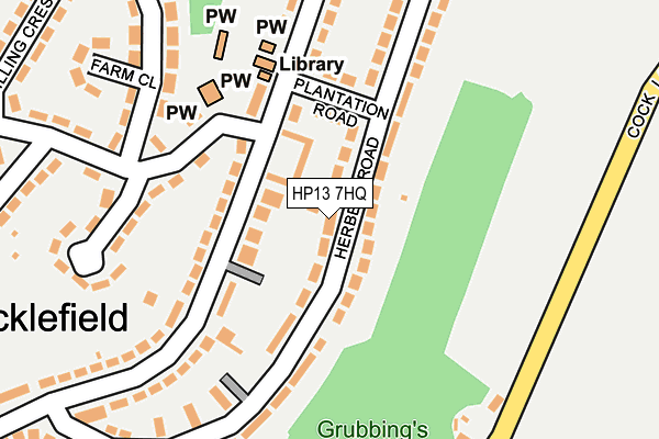 HP13 7HQ map - OS OpenMap – Local (Ordnance Survey) HP13 7HQ map - OS OpenMap – Local (Ordnance Survey)