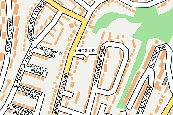 HP13 7JN map - OS OpenMap – Local (Ordnance Survey) HP13 7JN map - OS OpenMap – Local (Ordnance Survey)