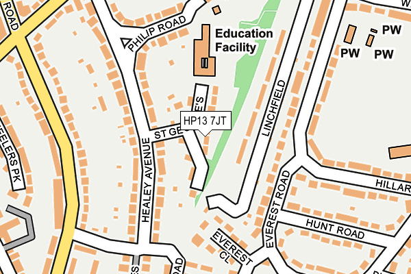 HP13 7JT map - OS OpenMap – Local (Ordnance Survey) HP13 7JT map - OS OpenMap – Local (Ordnance Survey)