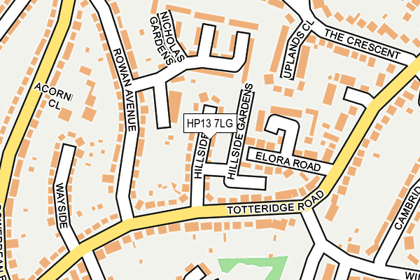 HP13 7LG map - OS OpenMap – Local (Ordnance Survey) HP13 7LG map - OS OpenMap – Local (Ordnance Survey)