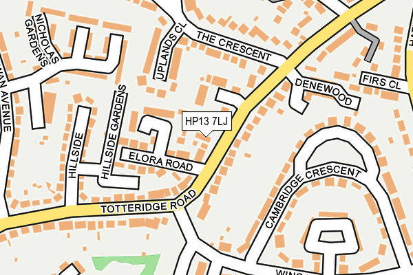 HP13 7LJ map - OS OpenMap – Local (Ordnance Survey) HP13 7LJ map - OS OpenMap – Local (Ordnance Survey)