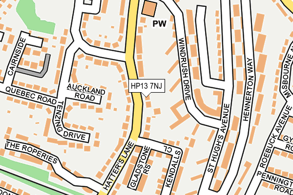 HP13 7NJ map - OS OpenMap – Local (Ordnance Survey) HP13 7NJ map - OS OpenMap – Local (Ordnance Survey)