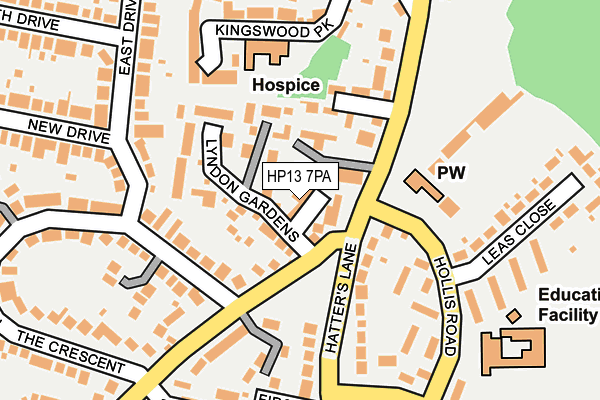 HP13 7PA map - OS OpenMap – Local (Ordnance Survey) HP13 7PA map - OS OpenMap – Local (Ordnance Survey)