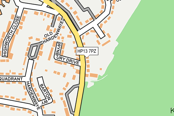 HP13 7PZ map - OS OpenMap – Local (Ordnance Survey) HP13 7PZ map - OS OpenMap – Local (Ordnance Survey)