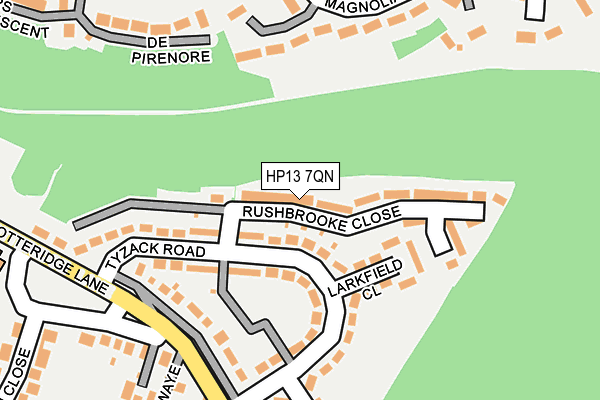 HP13 7QN map - OS OpenMap – Local (Ordnance Survey) HP13 7QN map - OS OpenMap – Local (Ordnance Survey)