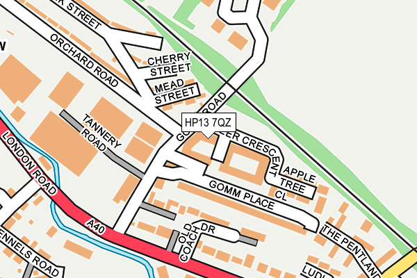 HP13 7QZ map - OS OpenMap – Local (Ordnance Survey) HP13 7QZ map - OS OpenMap – Local (Ordnance Survey)