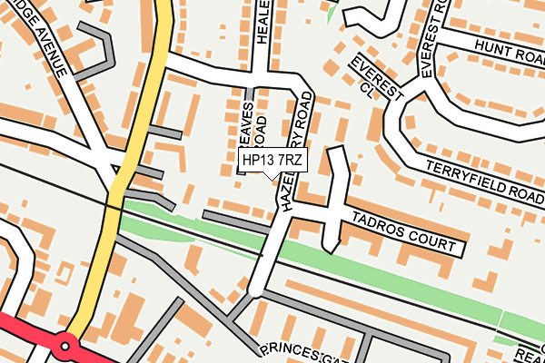 HP13 7RZ map - OS OpenMap – Local (Ordnance Survey) HP13 7RZ map - OS OpenMap – Local (Ordnance Survey)