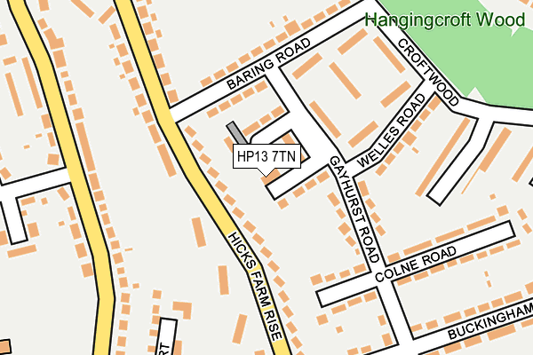 HP13 7TN map - OS OpenMap – Local (Ordnance Survey) HP13 7TN map - OS OpenMap – Local (Ordnance Survey)