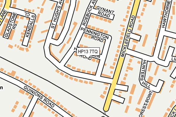 HP13 7TQ map - OS OpenMap – Local (Ordnance Survey) HP13 7TQ map - OS OpenMap – Local (Ordnance Survey)
