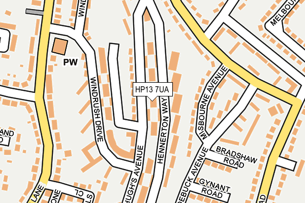 HP13 7UA map - OS OpenMap – Local (Ordnance Survey) HP13 7UA map - OS OpenMap – Local (Ordnance Survey)