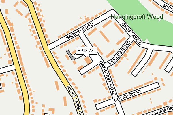HP13 7XJ map - OS OpenMap – Local (Ordnance Survey) HP13 7XJ map - OS OpenMap – Local (Ordnance Survey)