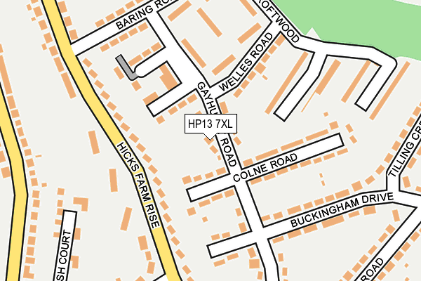 HP13 7XL map - OS OpenMap – Local (Ordnance Survey) HP13 7XL map - OS OpenMap – Local (Ordnance Survey)